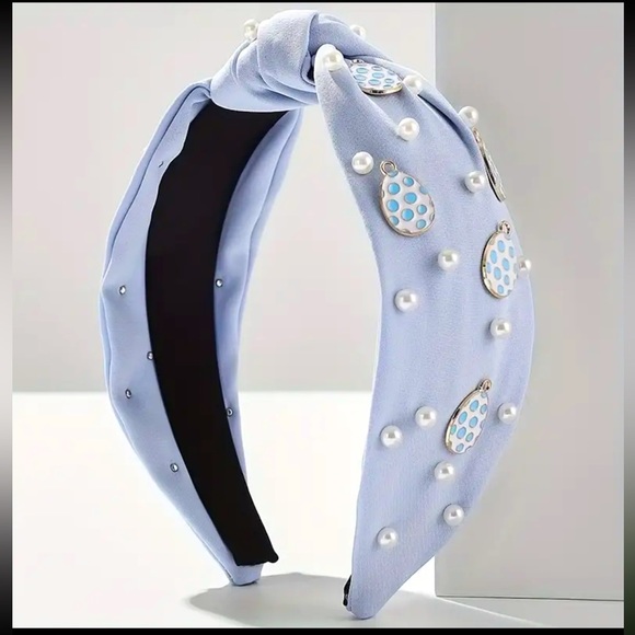 Accessories - Light Blue Top Knot Easter Headband